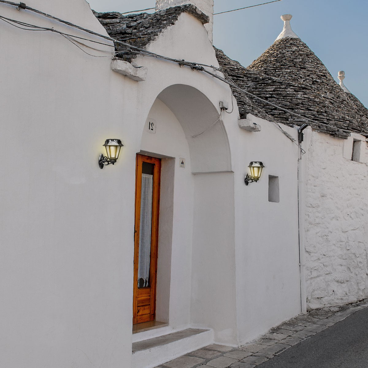 Farola solar de jardín aplique de pared "BISSO/ROSETTA" con sensor PIR - 2 modos de funcionamiento - 4000K (4)