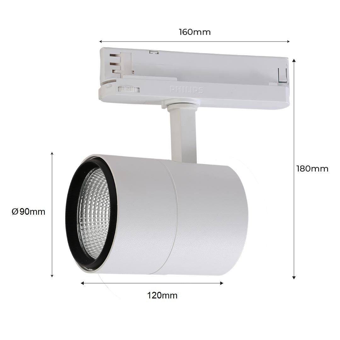 Foco LED para carril trifásico especial para carnicerías - Driver integrado Philips Xitanium- LED COB - 40W (10)