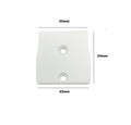 Tapa para perfil de Aluminio tira LED doble  23.5x22.6mm 4