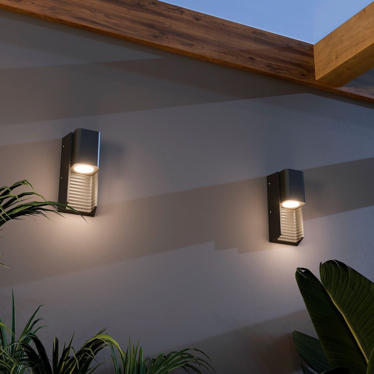 Aplique de pared exterior en aluminio "WINNIE" - IP44 - GU10 (1)