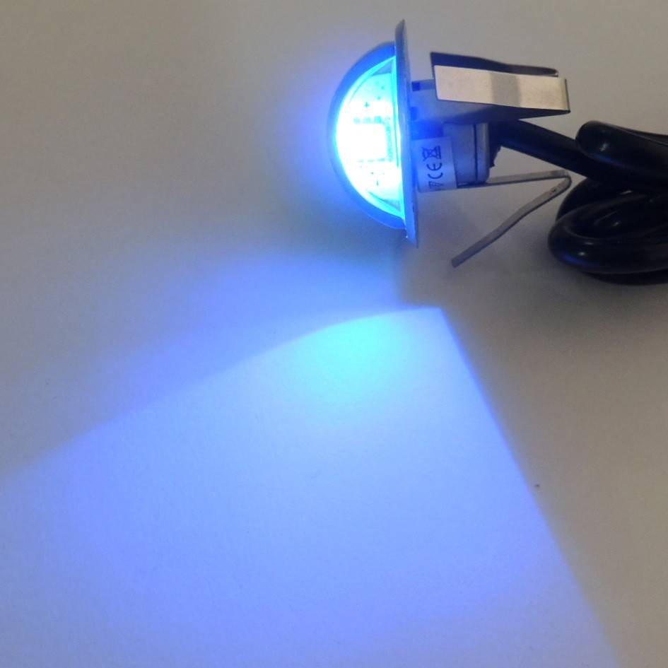Kit 6 focos LED empotrables balizas para escalera 0,4W 12V-DC IP67 (7)