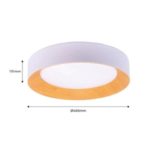 Lámpara de techo LED tipo plafón - Efecto madera - CCT - Ø450mm - 28W (8)