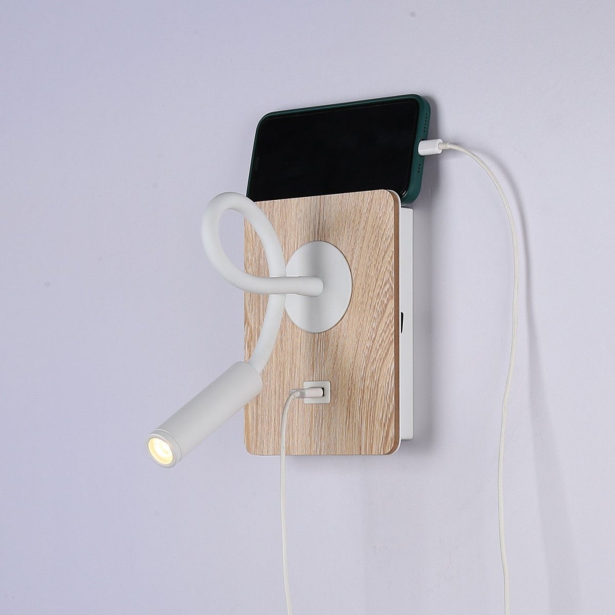 Aplique de pared flexible para lectura con puerto USB "LONDON USB" - Chip CREE - 3W - Barcelona Led-Decoración