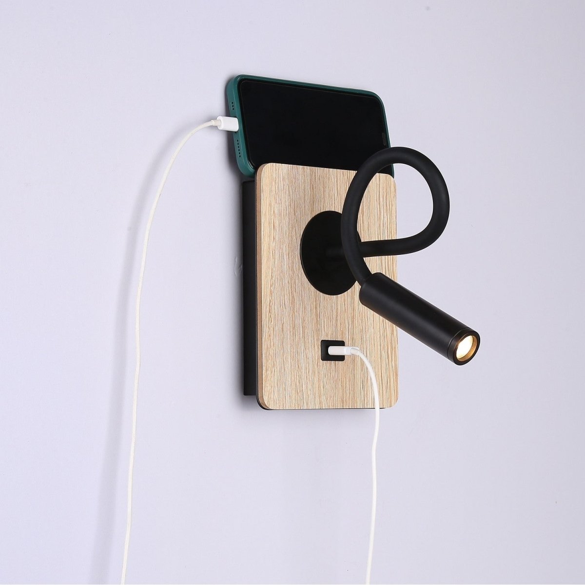 Aplique de pared flexible para lectura con puerto USB "LONDON USB" - Chip CREE - 3W - Barcelona Led-Decoración