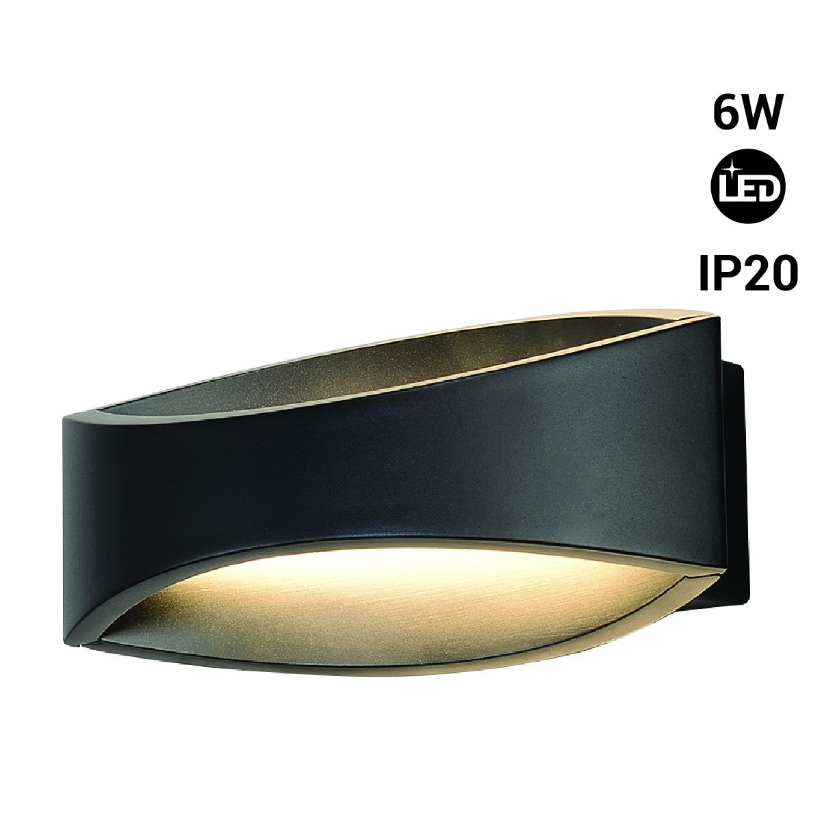 Aplique de pared LED bidireccional - IP20 - 3000K - 6W
