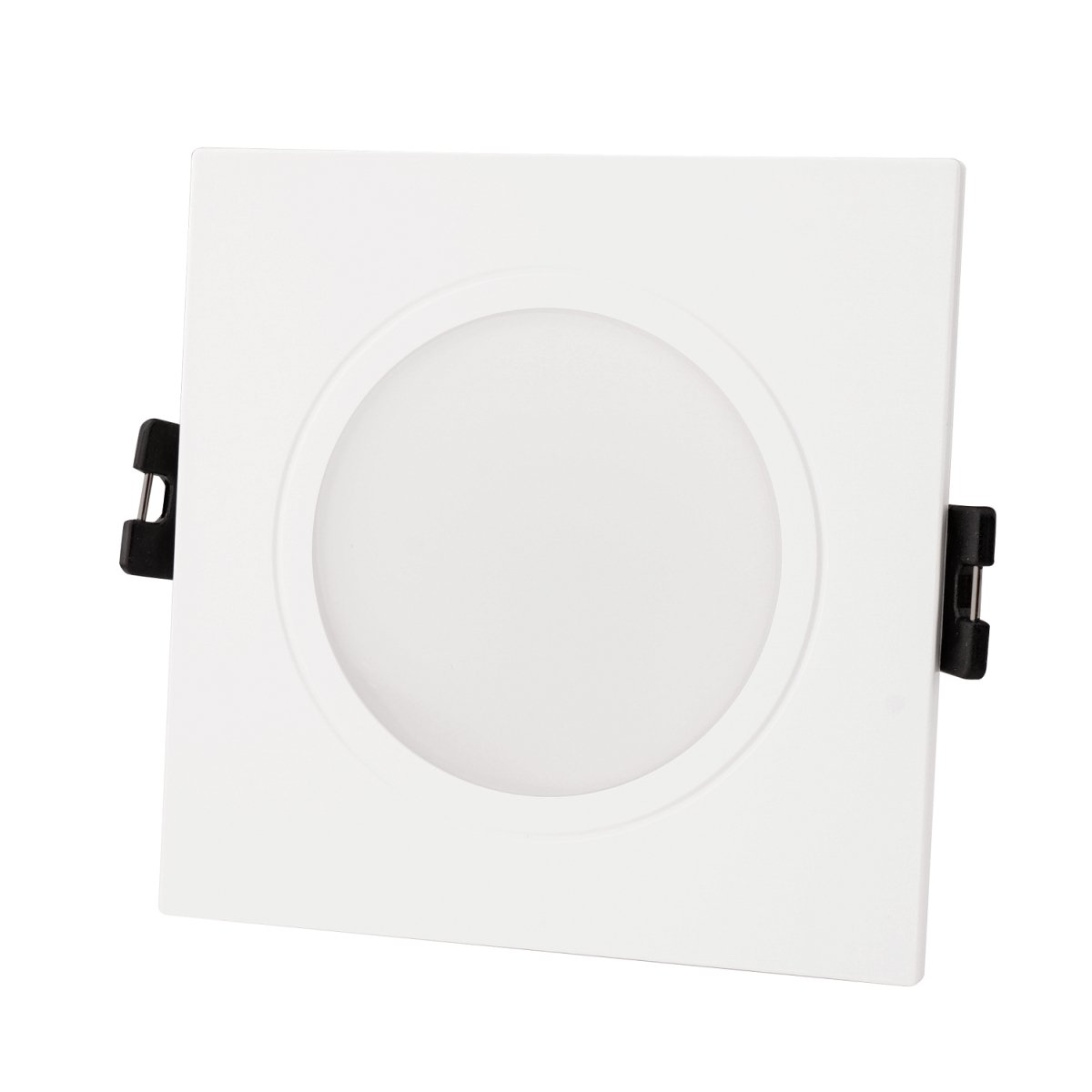 Aro downlight cuadrado para bombilla GU10/MR16 - Difusor opal - Corte Ø 75-80 mm - IP54 - Barcelona Led-