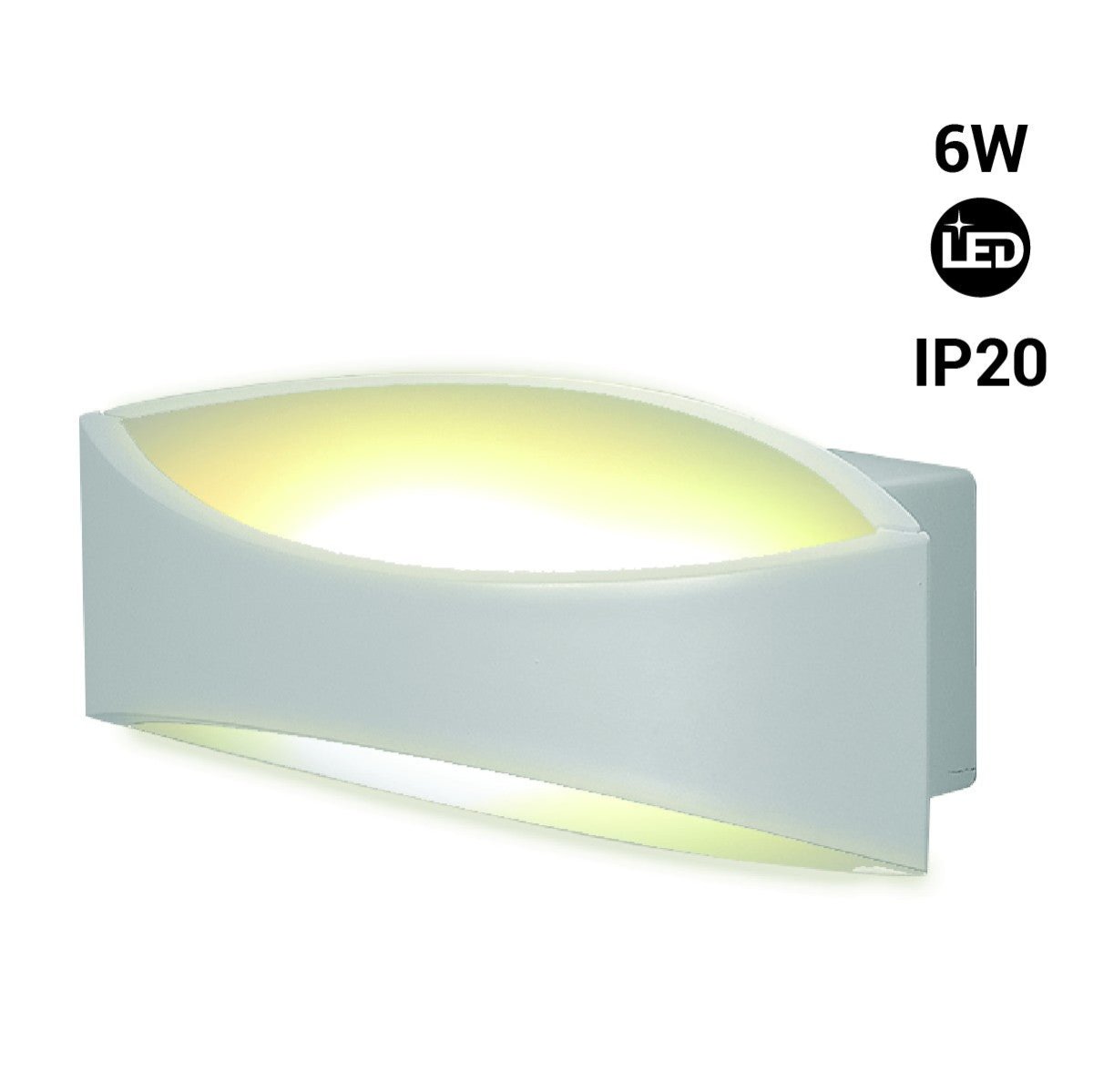 Aplique de pared LED bidireccional - IP20 - 3000K - 6W - Barcelona Led-Decoración