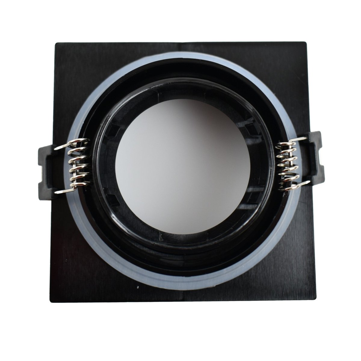 Aro downlight cuadrado para bombilla GU10/MR16 - Difusor opal - Corte Ø 75-80 mm - IP54 - Barcelona Led-