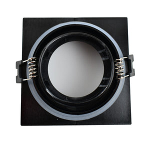 Aro downlight cuadrado para bombilla GU10/MR16 - Difusor opal - Corte Ø 75-80 mm - IP54 (8)