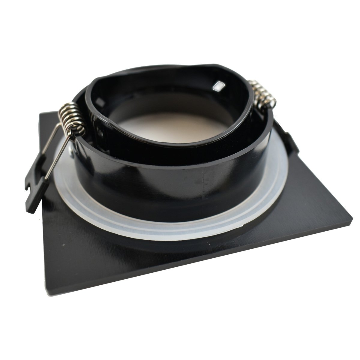 Aro downlight cuadrado para bombilla GU10/MR16 - Difusor opal - Corte Ø 75-80 mm - IP54 - Barcelona Led-