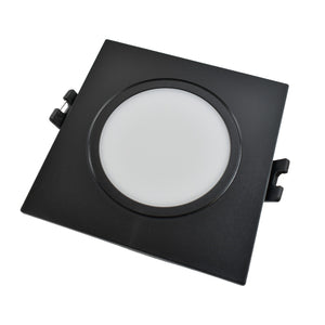 Aro downlight cuadrado para bombilla GU10/MR16 - Difusor opal - Corte Ø 75-80 mm - IP54 (10)