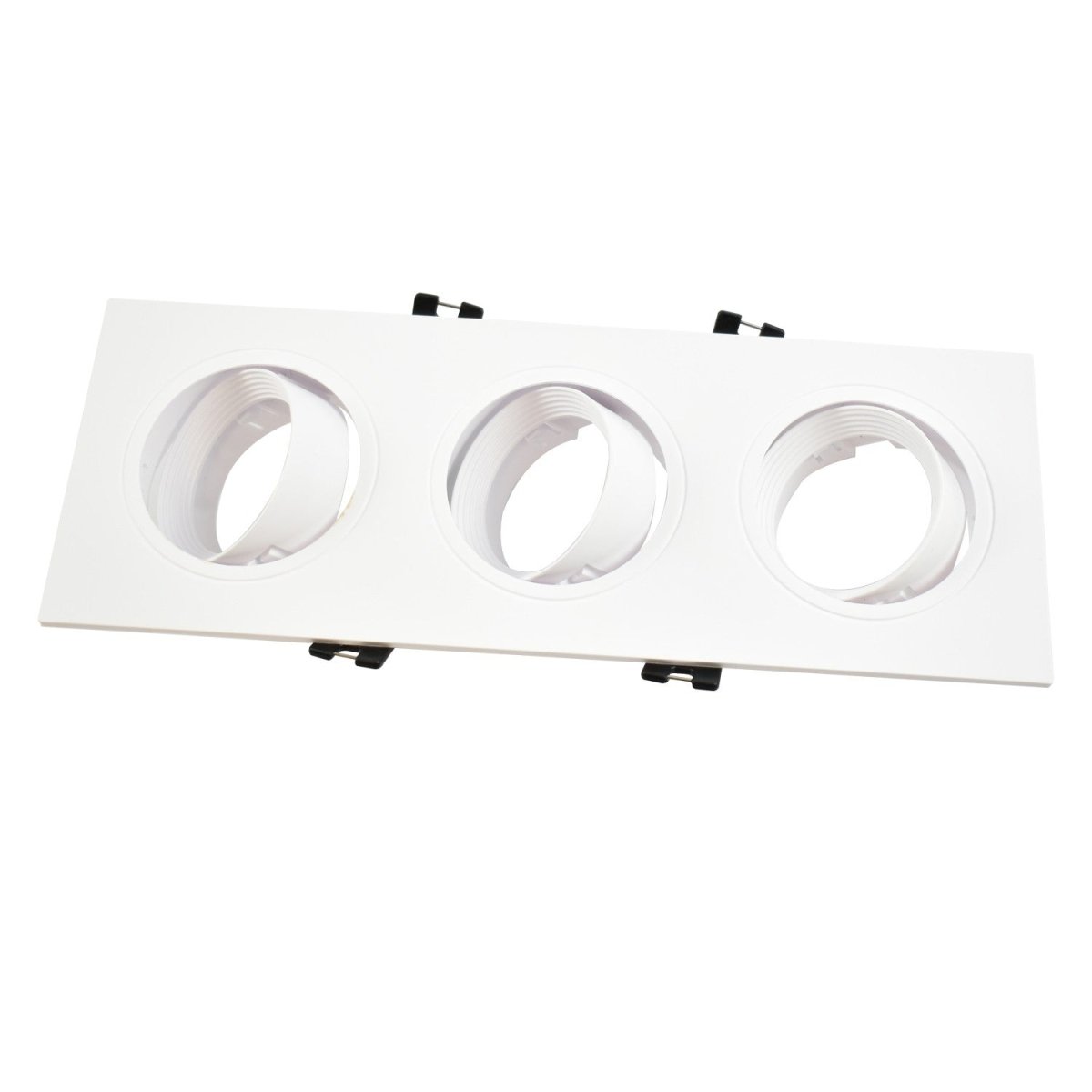 Aro downlight basculante para tres bombillas GU10/MR16 - Corte 75 x 235 mm - Barcelona Led-