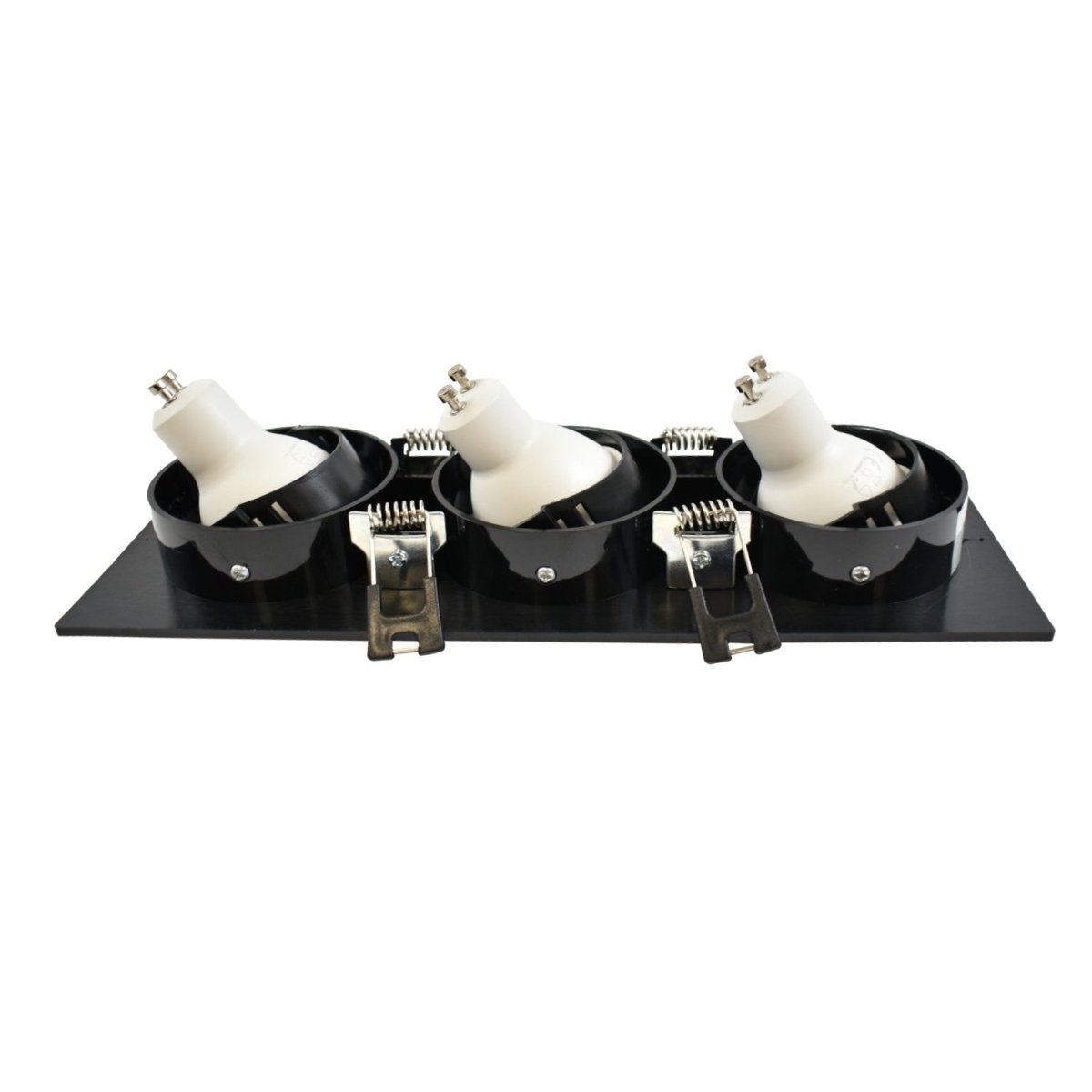Aro downlight basculante para tres bombillas GU10/MR16 - Corte 75 x 235 mm - Barcelona Led-