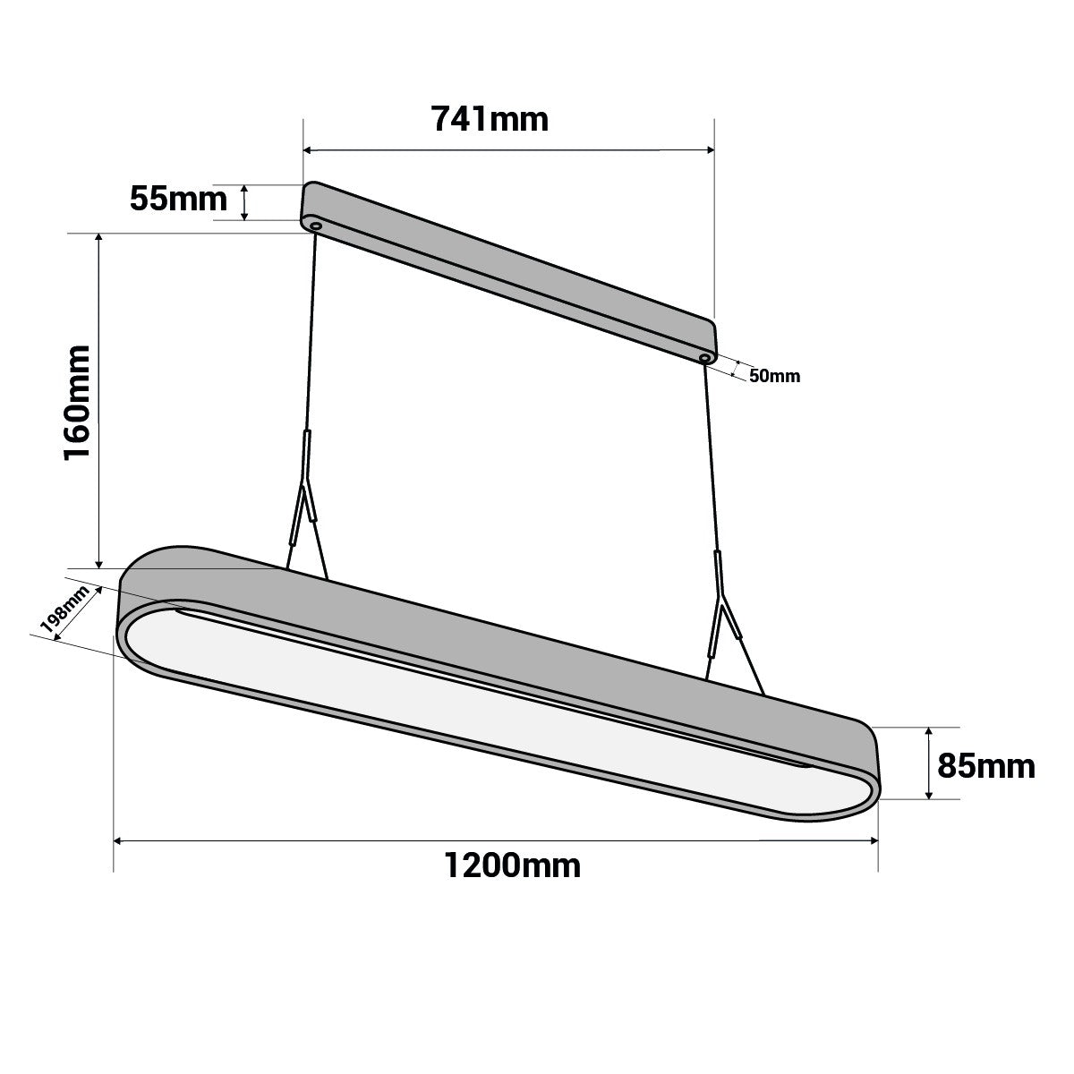 Lámpara colgante LED nórdica "RIPLEY" CCT - 44W (7)