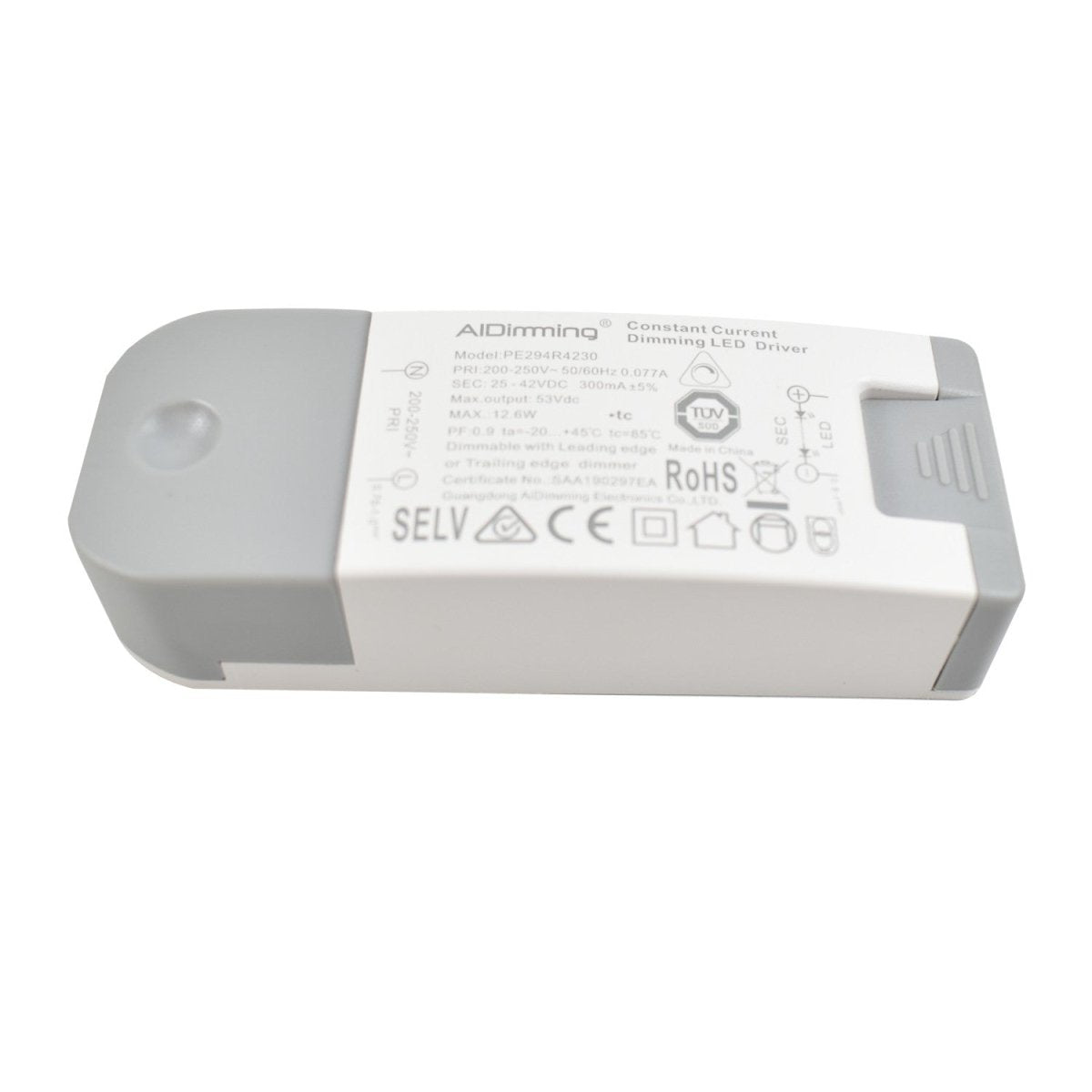 Driver regulable TRIAC corriente constante 25-42V 12.6W 300mA - Barcelona Led-