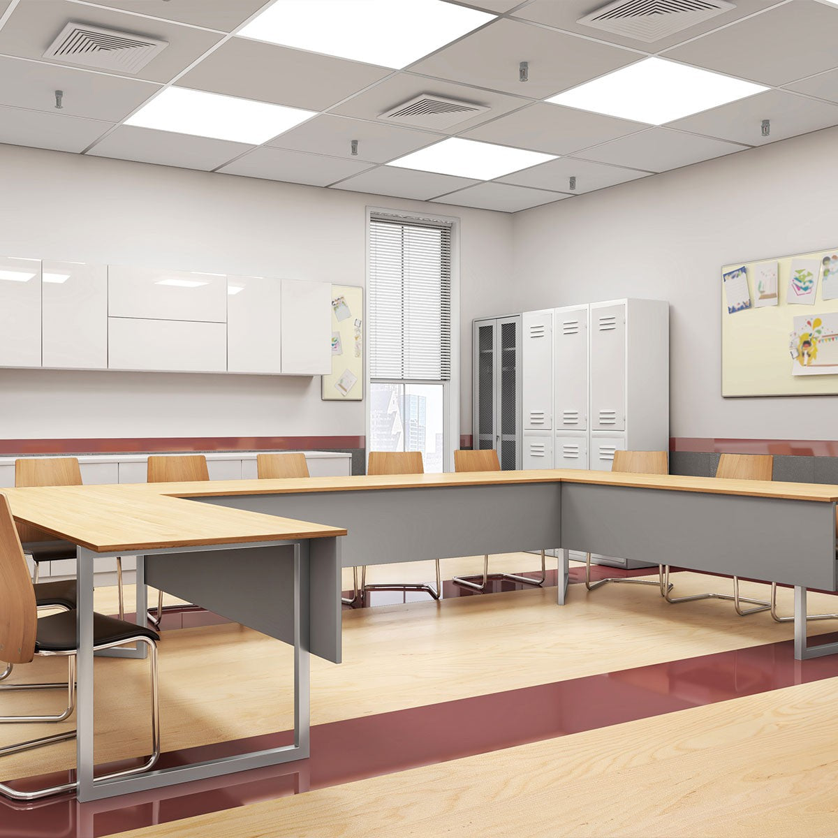 Pack de 2 paneles LED slim CCT regulable con mando - 60x60cm - 40W (1)