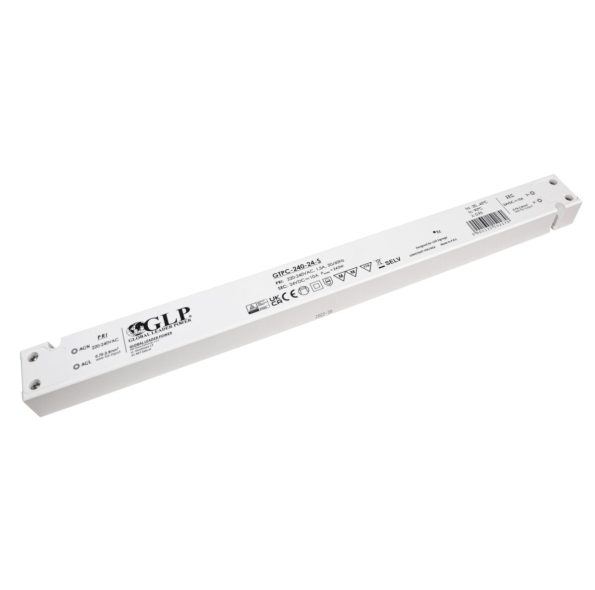 Fuente de alimentación Slim 240W 24V 10A - GLP - Barcelona Led-Material eléctrico