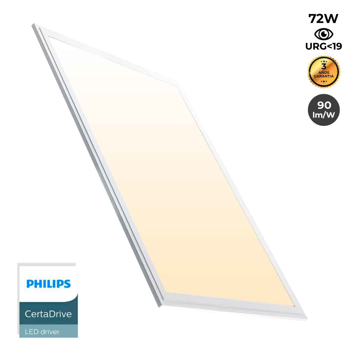 Pack de 10 paneles LED slim 120X60cm - Driver PHILIPS - 72W - UGR19 (1)