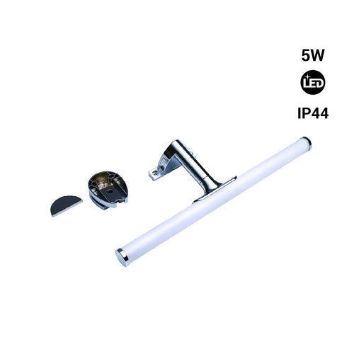 Bathroom mirror wall light LED tubular - 30cm - 5W | 3 ways of fixing