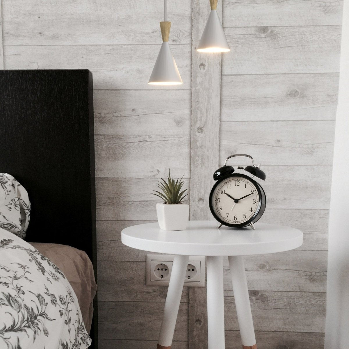 Lámpara colgante nórdica en metal y madera "Exan" - Barcelona Led-Decoración