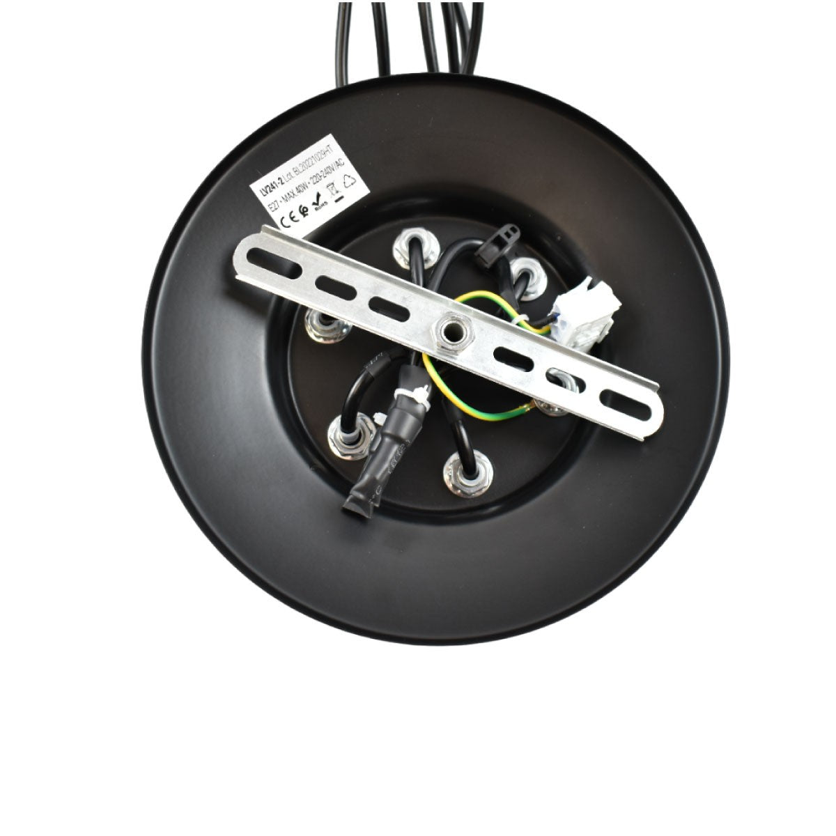 Lámpara araña colgante negra "Lumière" para 6 bombillas E27 – Estilo vintage (6)