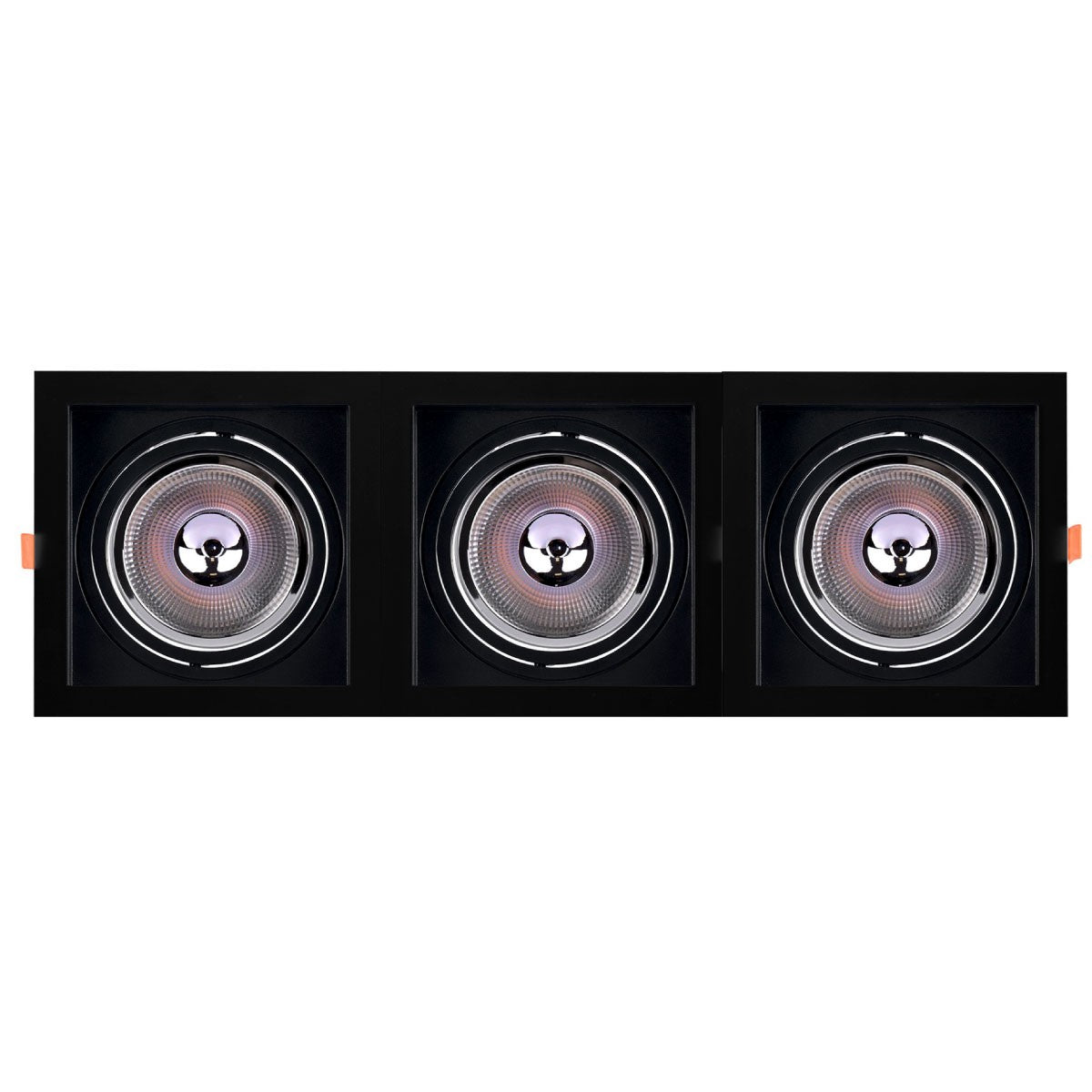 Pack x 3 - Aro downlight cuadrado tipo cardan para bombilla QR111 o AR111 - Corte 155 x 155 mm (9)