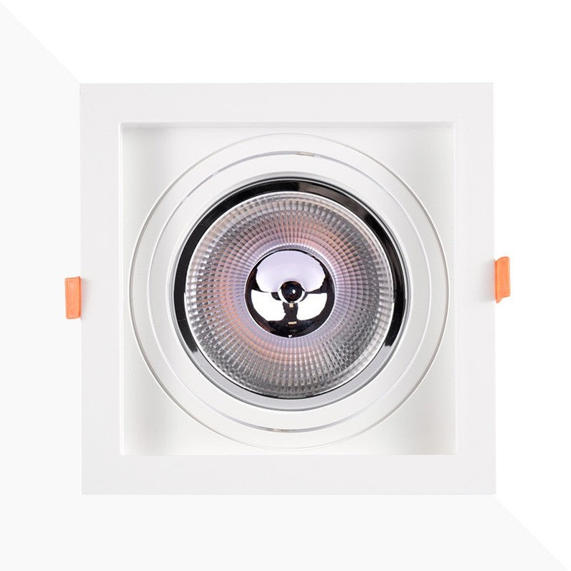 Pack x 4 - Aro downlight cuadrado tipo cardan para bombilla QR111 o AR111 - Corte 155 x 155 mm (2)