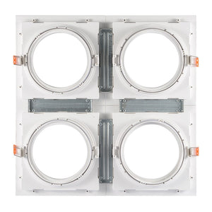 Pack x 4 - Aro downlight cuadrado tipo cardan para bombilla QR111 o AR111 - Corte 155 x 155 mm (3)