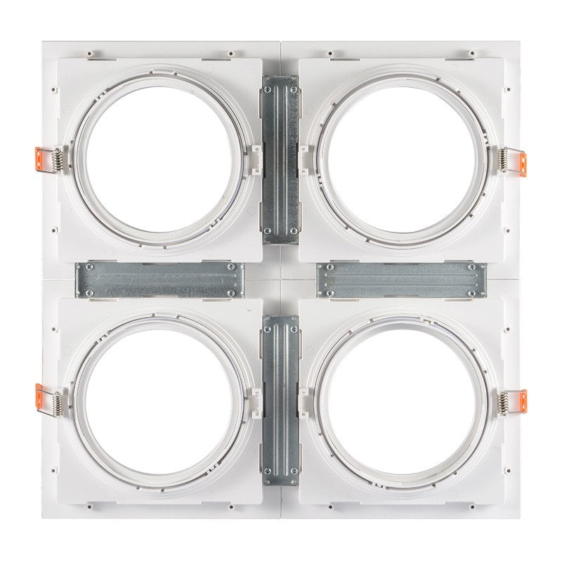 Pack x 4 - Aro downlight cuadrado tipo cardan para bombilla QR111 o AR111 - Corte 155 x 155 mm (3)