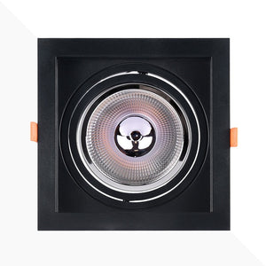 Pack x 4 - Aro downlight cuadrado tipo cardan para bombilla QR111 o AR111 - Corte 155 x 155 mm (5)