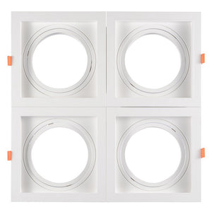 Pack x 4 - Aro downlight cuadrado tipo cardan para bombilla QR111 o AR111 - Corte 155 x 155 mm (7)