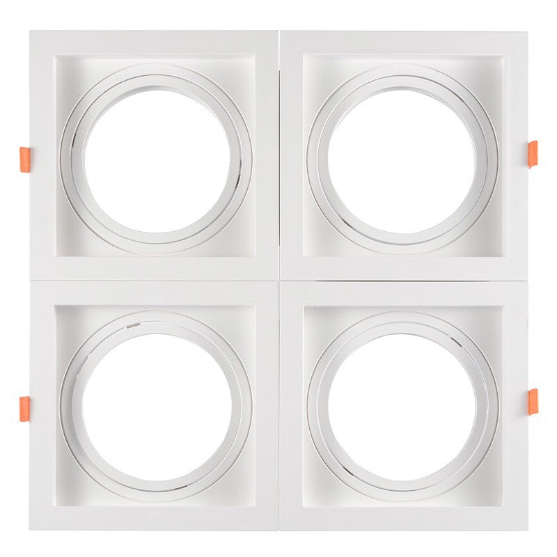 Pack x 4 - Aro downlight cuadrado tipo cardan para bombilla QR111 o AR111 - Corte 155 x 155 mm (7)