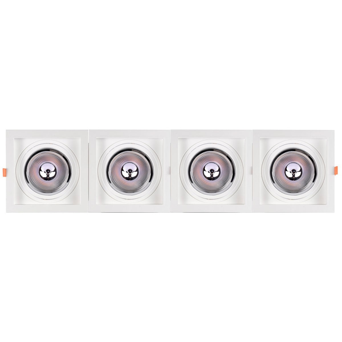 Pack x 4 - Aro downlight cuadrado tipo cardan para bombilla QR111 o AR111 - Corte 155 x 155 mm (15)