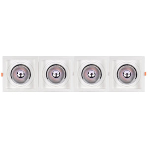 Pack x 4 - Aro downlight cuadrado tipo cardan para bombilla QR111 o AR111 - Corte 155 x 155 mm (15)