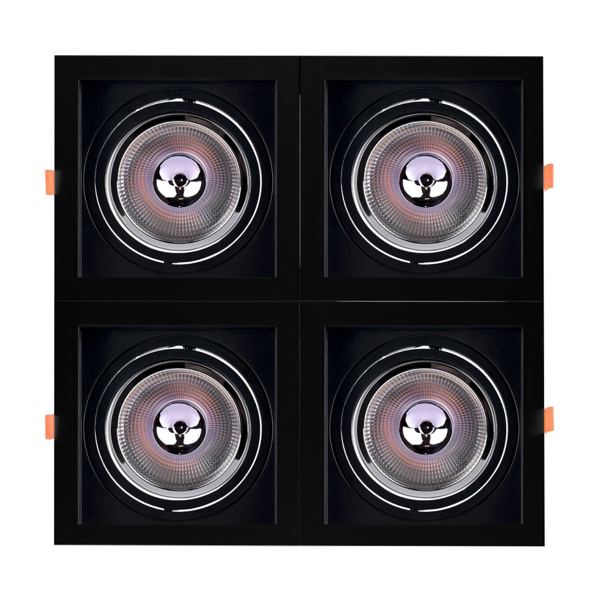Pack x 4 - Aro downlight cuadrado tipo cardan para bombilla QR111 o AR111 - Corte 155 x 155 mm (17)