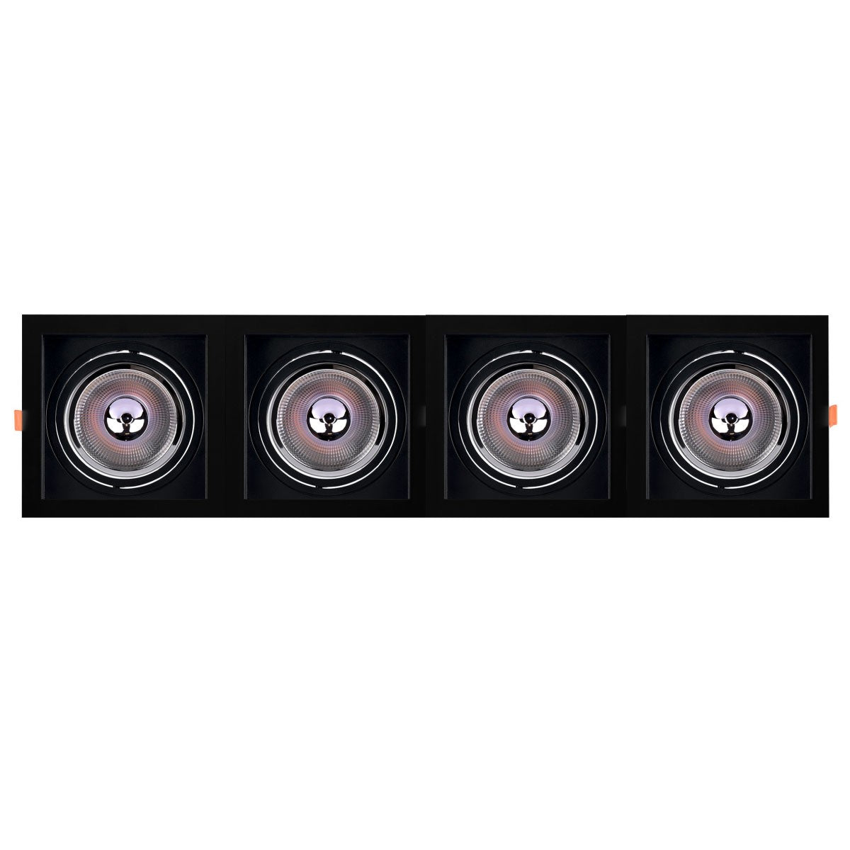 Pack x 4 - Aro downlight cuadrado tipo cardan para bombilla QR111 o AR111 - Corte 155 x 155 mm (19)