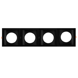 Pack x 4 - Aro downlight cuadrado tipo cardan para bombilla QR111 o AR111 - Corte 155 x 155 mm (20)