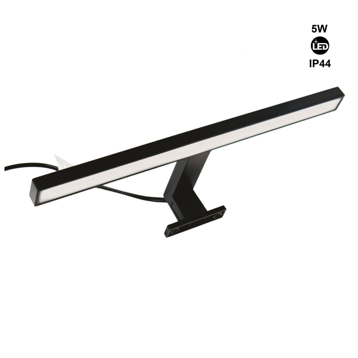 Aplique espejo baño LED - 30cm - 5W | Fijación en espejo y mueble - Barcelona Led-Decoración