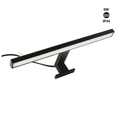 Aplique espejo baño LED - 30cm - 5W | Fijación en espejo y mueble