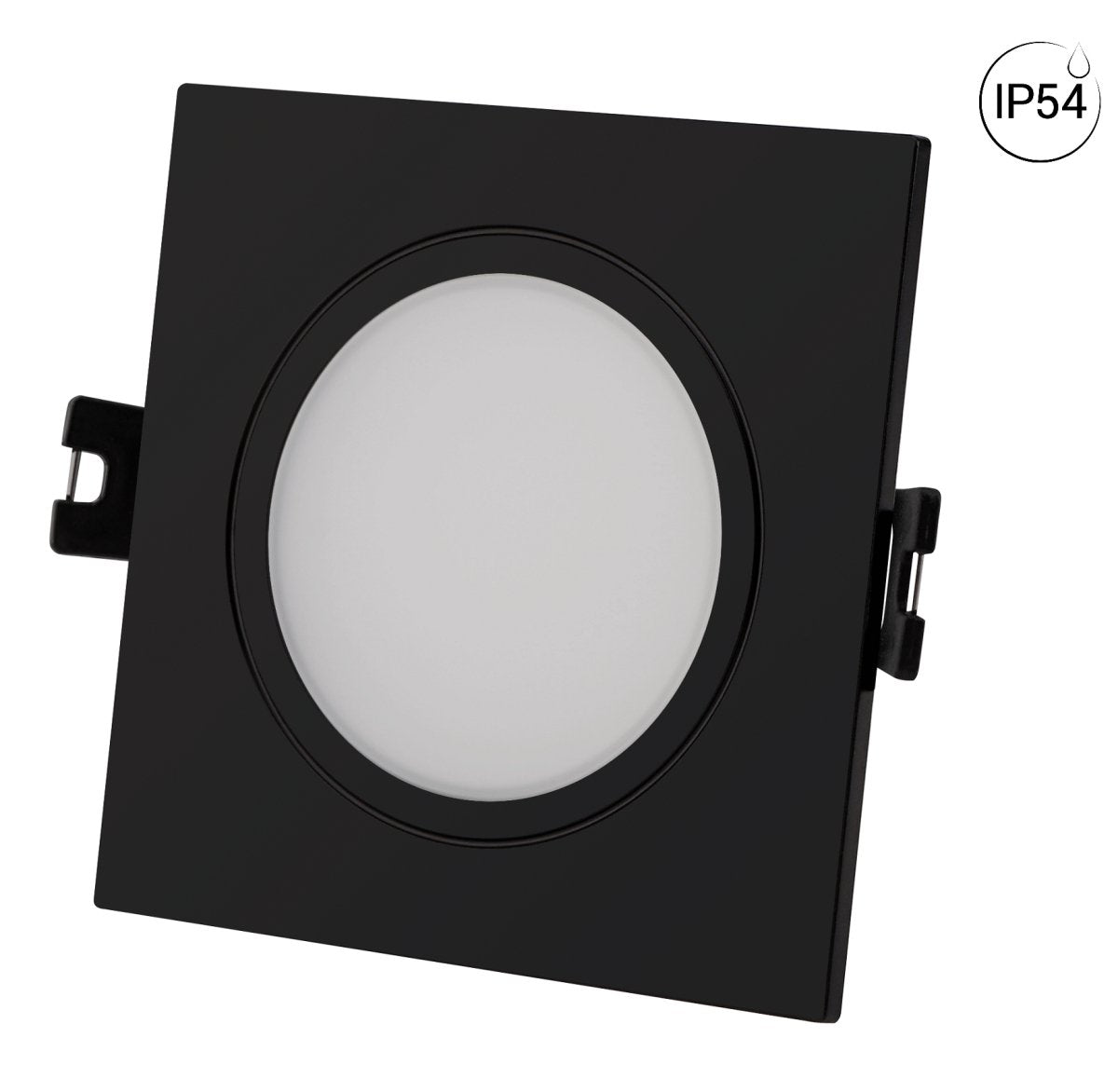 Aro downlight cuadrado para bombilla GU10/MR16 - Difusor opal - Corte Ø 75-80 mm - IP54 - Barcelona Led-