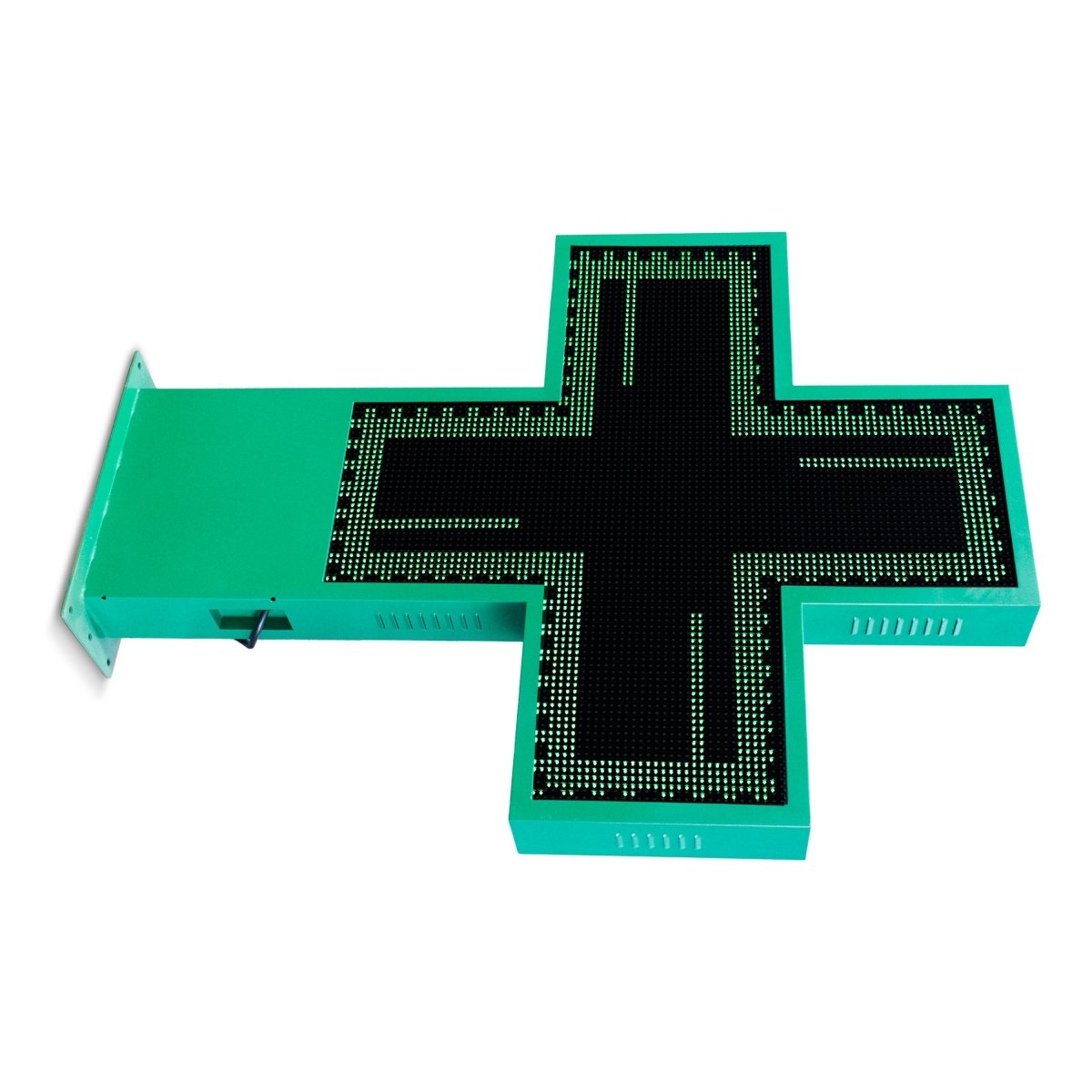Cruz de farmacia LED monocolor verde programable P10 - Exterior - 96x96cm - Barcelona Led-Signage