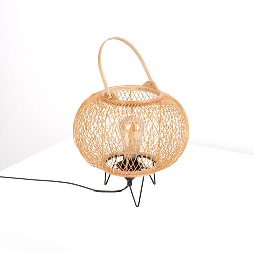Bambusowa lampa stołowa 
