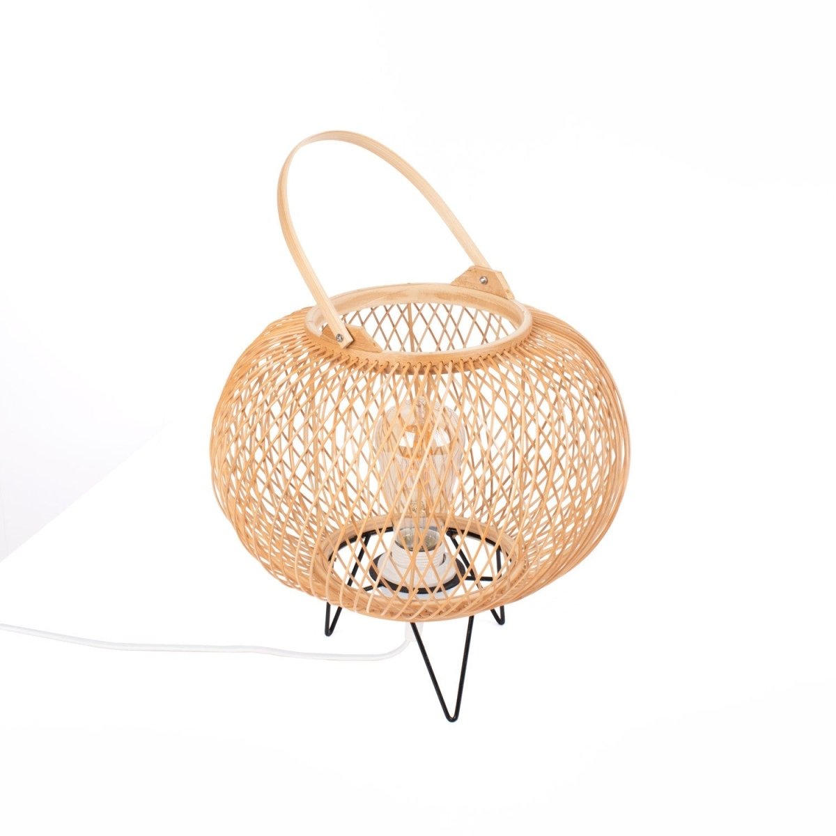 Lámpara de mesa de bambú "Sendai" - E27 - Barcelona Led-Decoración