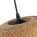 Wood and wicker floor lamp 