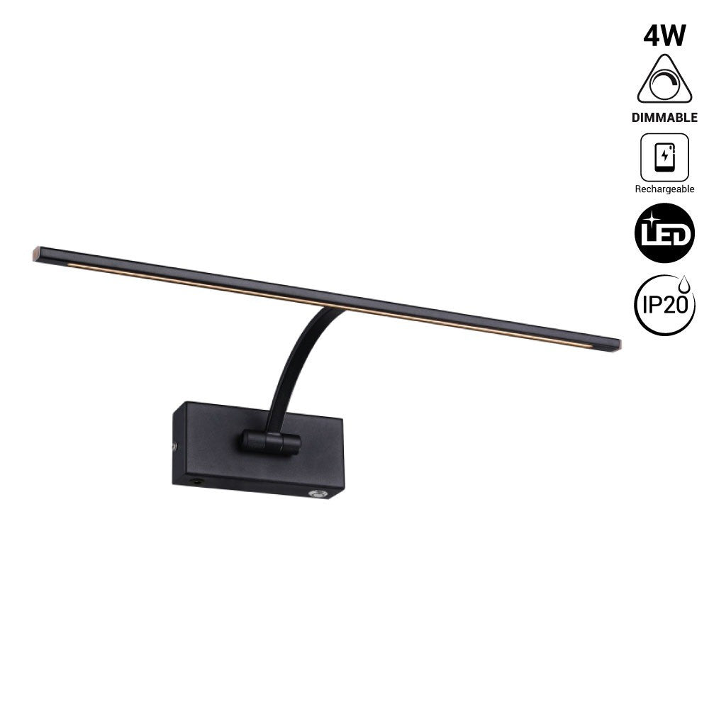 Aplique para cuadros LED con bateria recargable - Dimmable - 4W - 34cm (21)