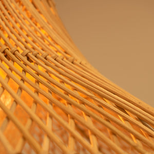 Lámpara colgante de mimbre "Samoa" con interruptor y enchufe (1)