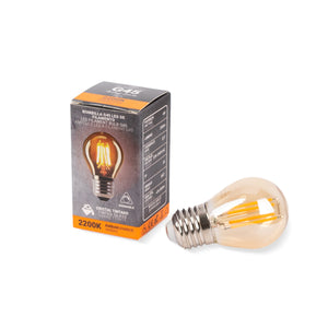 Bombilla filamento LED vintage ámbar - Regulable - E27 G45 - 4W (1)