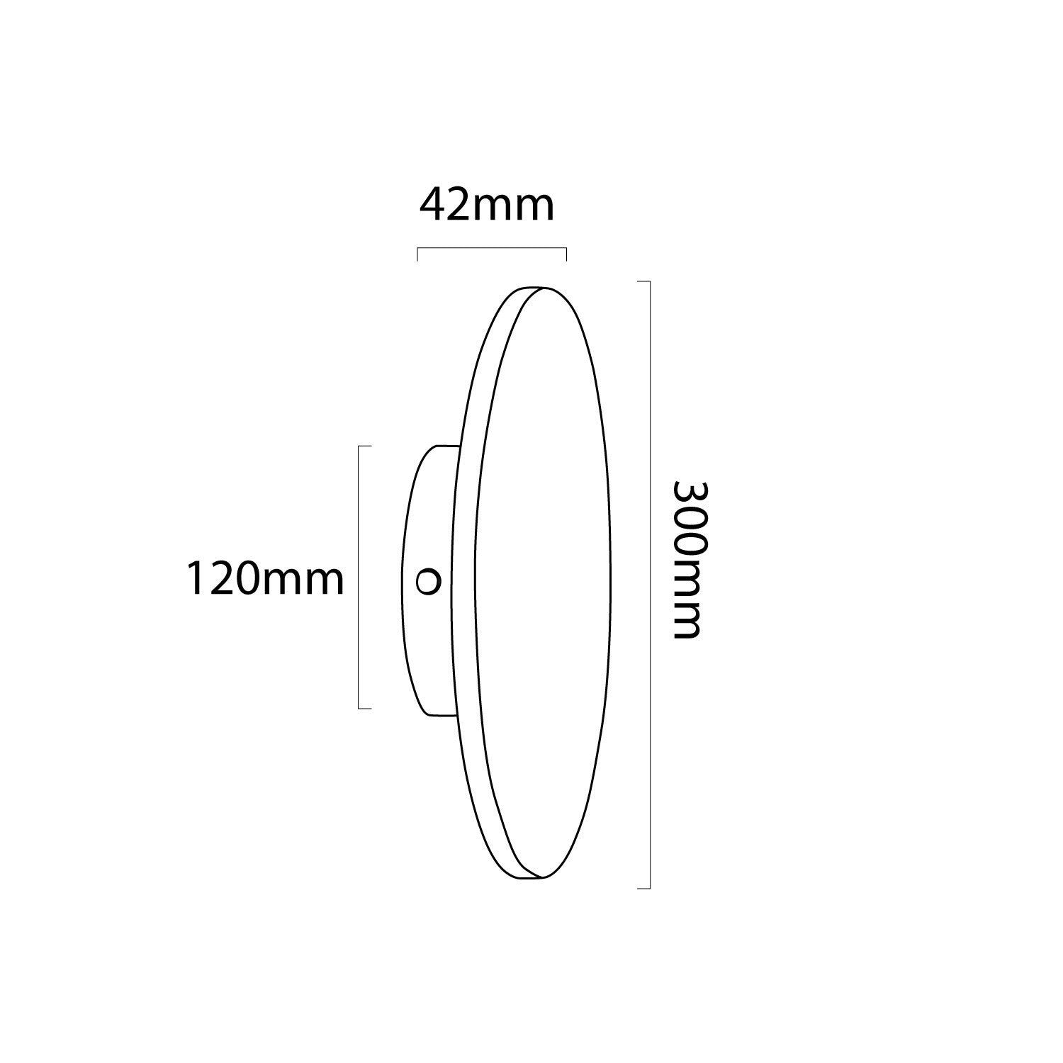 Aplique de pared circular en madera "Lune" - 26W - Ø 30cm (2)