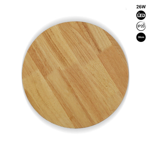 Aplique de pared circular en madera 