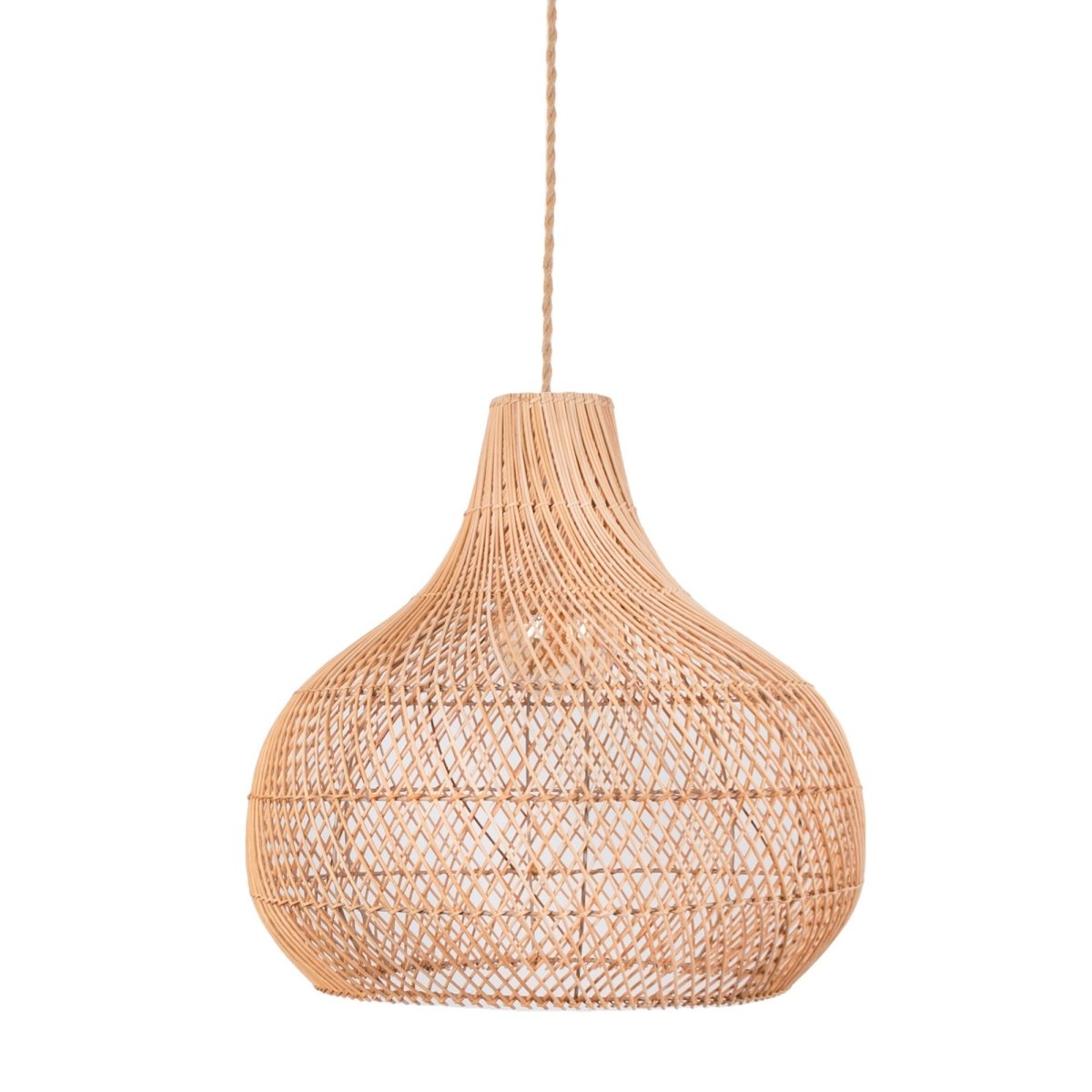 Lámpara colgante de mimbre "Samoa" - Barcelona Led-Decoración